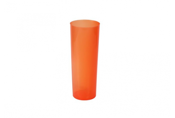 Caja de 500 Vasos tubo polipropileno irrompibles 330 cc naranjas