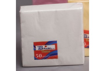 Caja de 24 Paquetes de 50 Servilletas 2c 40x40 blancas Brisa®