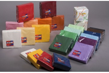 Caja de 24 Paquetes de 50 Servilletas 2c 40x40 colores Brisa®