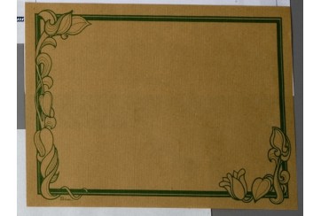 Caja de 1000 Manteles kraft natural 60 grs. 30x40 cms. Orla Flor